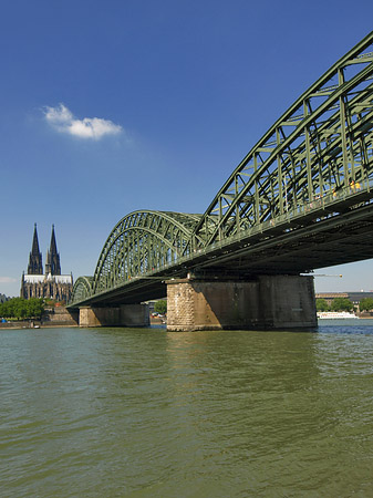 Hohenzollernbrücke am Kölner Dom Foto 