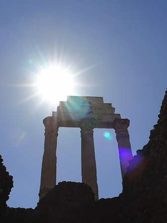 Foto Dioskurentempel mit Sonne