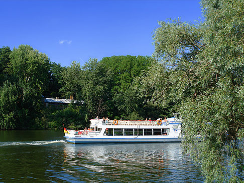 Schiffe an der Pfaueninsel