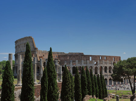 Foto Kolosseum mit dem Forum Romanum - Rom